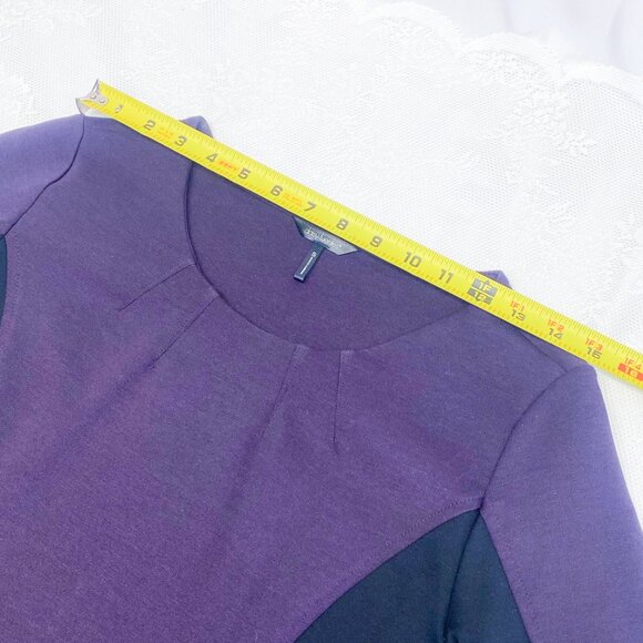 Women's Daisy Fuentes Knit Sweater Dress Deep Purple Black Small - Picture 5 of 10